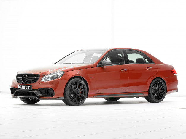 Обои картинки фото автомобили, brabus, mercedes-benz, amg, 2013г, красный, w212, e, 63