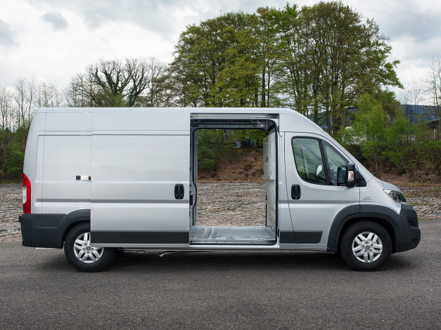 Обои картинки фото автомобили, fiat, 2014серый, uk-spec, l3h2, van, ducato, maxi