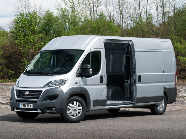 Обои картинки фото автомобили, fiat, uk-spec, l3h2, van, ducato, maxi, 2014серый