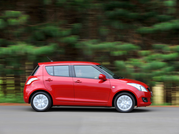 Обои картинки фото автомобили, suzuki, красный, swift, 5-door, za-spec