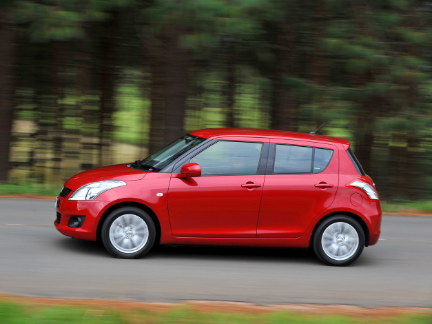 Обои картинки фото автомобили, suzuki, красный, za-spec, swift, 5-door