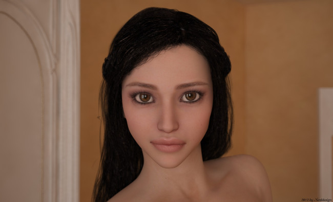 Обои картинки фото 3д графика, portraits , портрет, взгляд, девушка