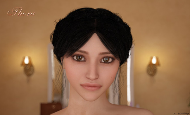 Обои картинки фото 3д графика, portraits , портрет, взгляд, девушка