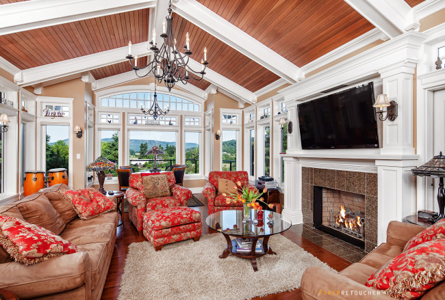 Обои картинки фото интерьер, гостиная, камин, диваны