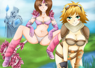 Картинка разное арты фон взгляд девушки