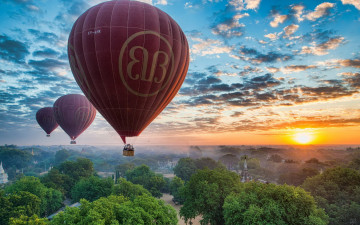 Картинка авиация воздушные+шары спорт небо шары