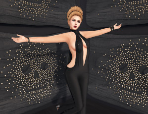 Картинка 3д+графика люди+ people девушка взгляд фон