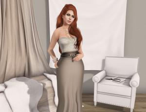 Картинка 3д+графика люди+ people интерьер рыжая фон взгляд девушка