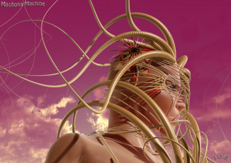 Картинка 3д+графика фантазия+ fantasy девушка взгляд фон