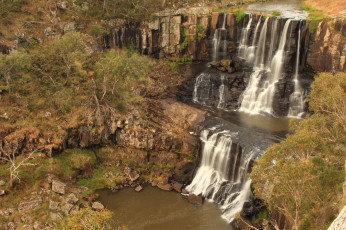 Картинка природа водопады река водопад лес