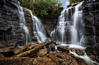 Картинка природа водопады река водопад лес