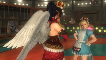 Картинка 3д+графика аниме+ anime девушка взгляд фон ангел поза nyotengu and marie