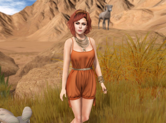 Обои картинки фото 3д графика, люди , people, рыжая, фон, взгляд, девушка