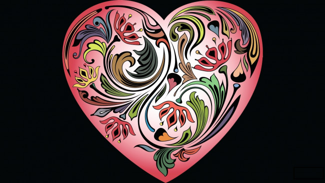 Обои картинки фото векторная графика, сердечки , hearts, узор, фон, цвета