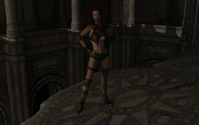 Обои картинки фото 3д графика, люди , people, девушка, взгляд, фон