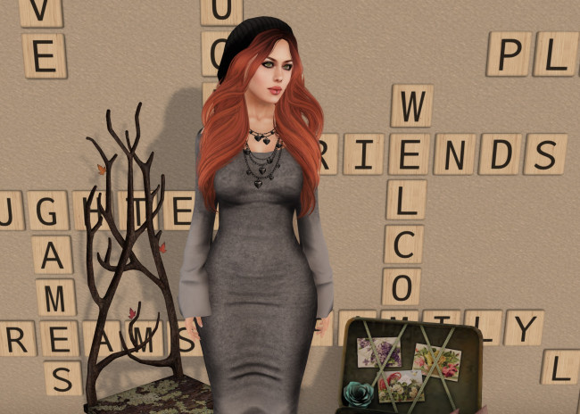 Обои картинки фото 3д графика, люди , people, фон, взгляд, рыжая, девушка