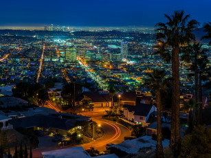 Картинка glendale+hills города -+огни+ночного+города ночь огни