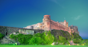 Картинка bamburgh+castle города замки+англии замок фортпост