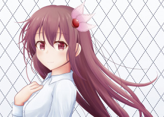 Картинка аниме kantai+collection фон взгляд девушка