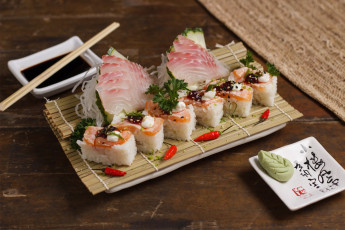 Картинка еда рыба +морепродукты +суши +роллы снедь