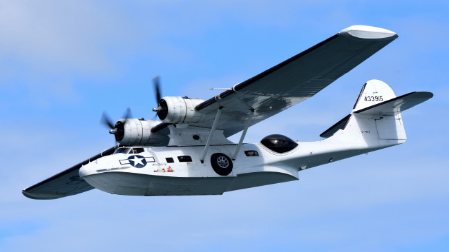 Обои картинки фото pby-5a catalina, авиация, самолёты амфибии, гидроплан
