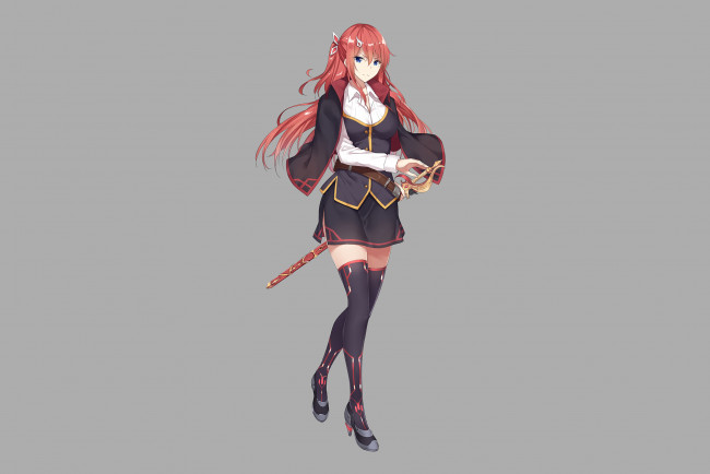 Обои картинки фото аниме, unknown,  другое , девушка, взгляд, фон