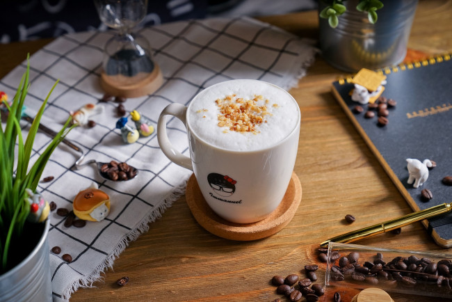 Обои картинки фото еда, кофе,  кофейные зёрна, снедь