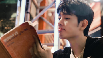 Картинка мужчины xiao+zhan лицо губы книга