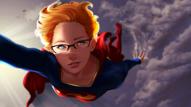 Обои картинки фото рисованное, комиксы, supergirl