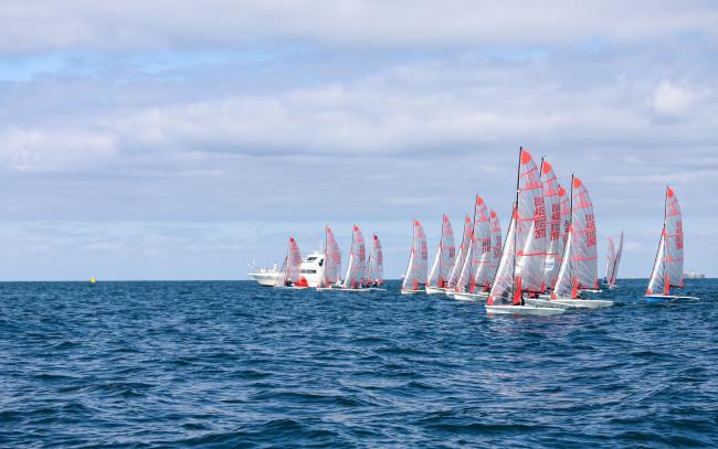 Обои картинки фото корабли, парусники, море, парусная, регата