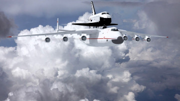 обоя авиация, другое, буран, мрия, полет, облака