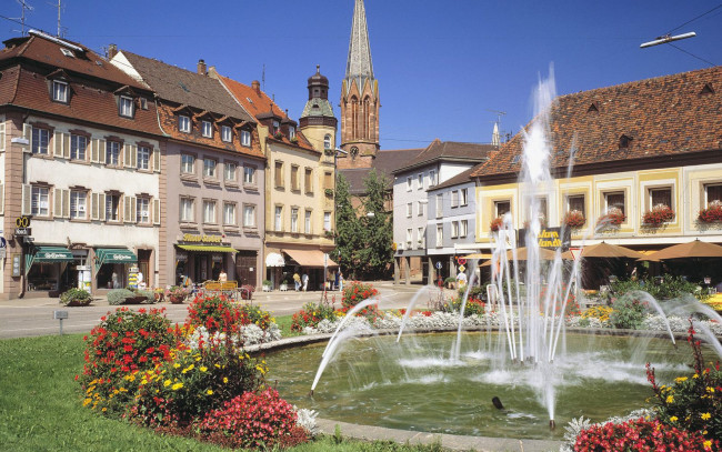 Обои картинки фото baden, wurttemberg, germany, города, фонтаны