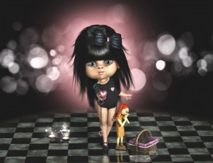 Картинка 3д графика people люди девушка