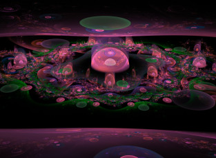 Картинка 3д графика fractal фракталы цвета узор фон