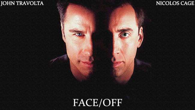 Обои картинки фото face, off, кино, фильмы, джон, траволта, сша, криминал, боевик, николас, кейдж, без, лица