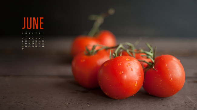 Обои картинки фото календари, еда, помидоры