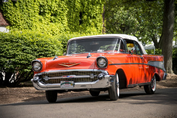 Картинка chevrolet+bel+air +1957 автомобили chevrolet автопробег выставка автошоу