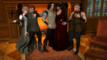 Картинка 3д+графика люди+ people девушки мужчины