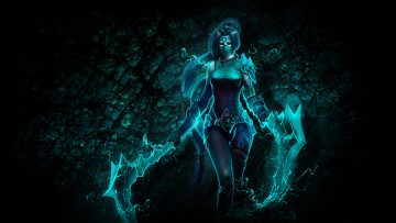 Картинка видео+игры league+of+legends хвост костюм черепа девушка ирга akali волосы league of legends взгляд магия оружие