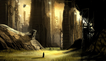 Картинка фэнтези иные+миры +иные+времена сооружения будущее мир иной