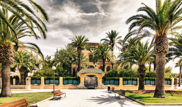 Картинка города -+улицы +площади +набережные город пальмы дома улица