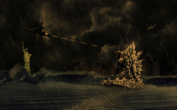 Картинка кино+фильмы godzilla+ 2014 статуя