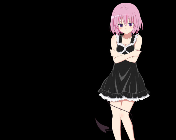 Обои картинки фото аниме, to-love-ru, платье, девушка, взгляд, momo, velia, deviluke