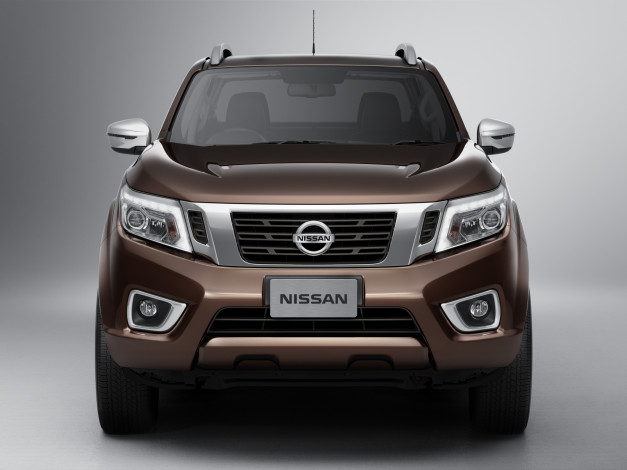 Обои картинки фото автомобили, nissan, datsun, double, navara, np300, коричневый, 2014г, th-spec, cab