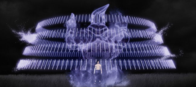 Обои картинки фото аниме, naruto, rinnegan, посох, бог, войны, god, of, war, susanoo, uchiha, madara