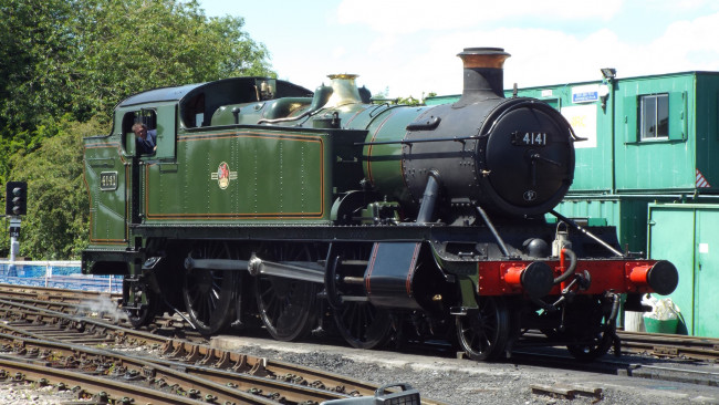 Обои картинки фото техника, паровозы, тендер, паровоз, дорога, рельсы, железная