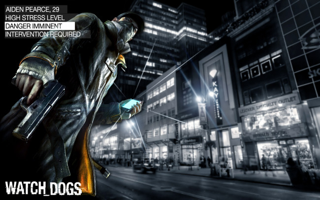 Обои картинки фото видео игры, watch dogs, парень, улица, watch, dogs, телефон