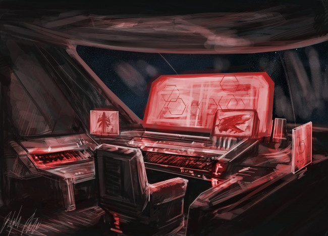 Обои картинки фото фэнтези, космические корабли,  звездолеты,  станции, корабль, космический, управление, отсек