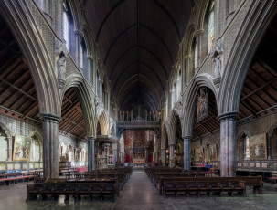 Картинка st+cuthbert`s+church +philbeach+gardens интерьер убранство +роспись+храма храм католицизм