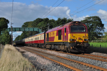 Картинка техника поезда состав рельсы локомотив дорога железная